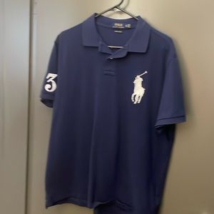 Polo by RALPH LAUREN BIG PONY XL navy blue non smoking house custom fit clean